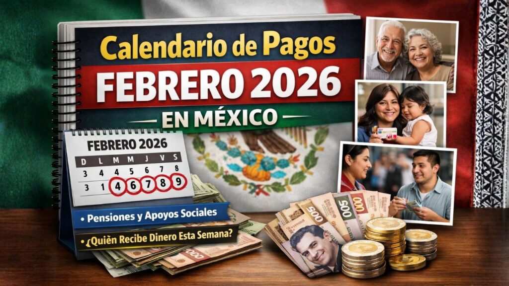 Calendario de pagos febrero 2026 en México: pensiones, apoyos sociales y quién recibe dinero esta semana
