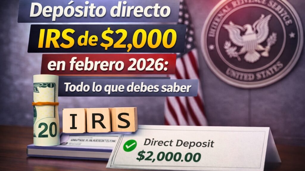 Depósito directo IRS de $2,000 en febrero 2026: Todo lo que debes saber