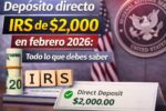 Depósito directo IRS de $2,000 en febrero 2026: Todo lo que debes saber