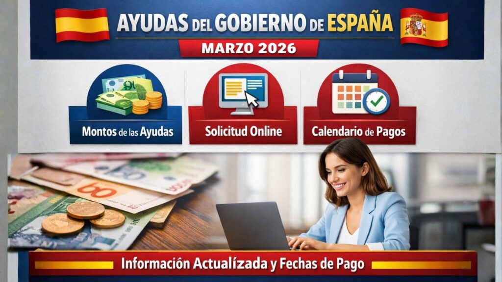 Ayudas del Gobierno de España marzo 2026: montos, solicitud online y calendario de pagos actualizado